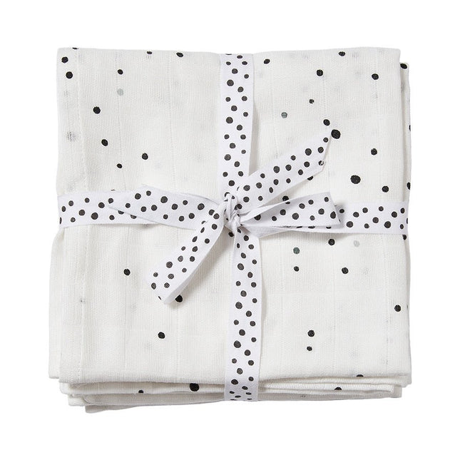 Done by Deer Hydrofiele Doek Dromerige Stippen Wit 2st koop je bij Babywinkel