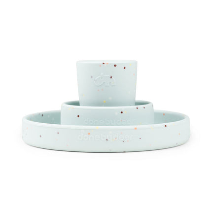 Done by Deer Kinderservies Set Confetti Blue 3st koop je bij Babywinkel