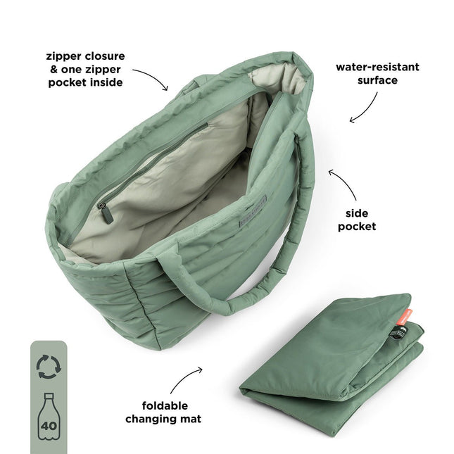 Done by Deer Luiertas Quilted Green koop je bij Babywinkel