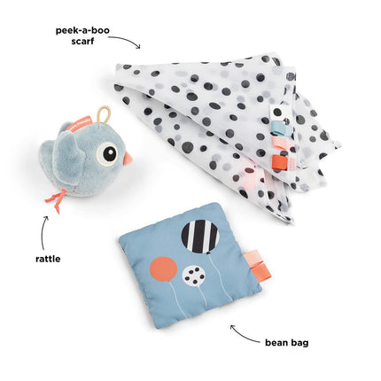 Done by Deer Sensorisch Speelgoed Birdee Blue 3 Delig koop je bij Babywinkel