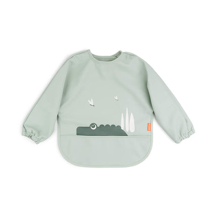 Done by Deer Slabbetje Met Mouwen Croco Green koop je bij Babywinkel