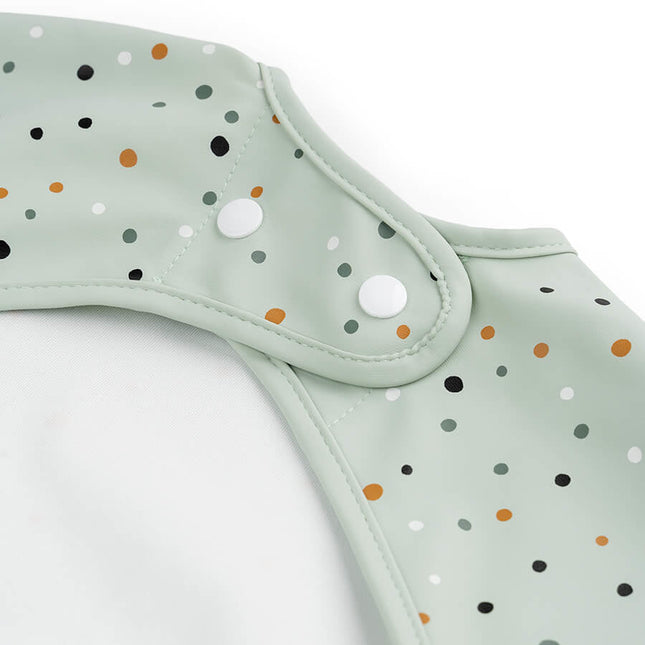Done by Deer Slabbetje Met Mouwen Happy Dots Green koop je bij Babywinkel
