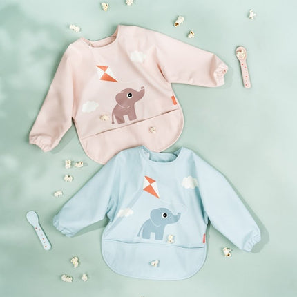 Done by Deer Slabbetje Playgrond Powder met Mouwen koop je bij Babywinkel