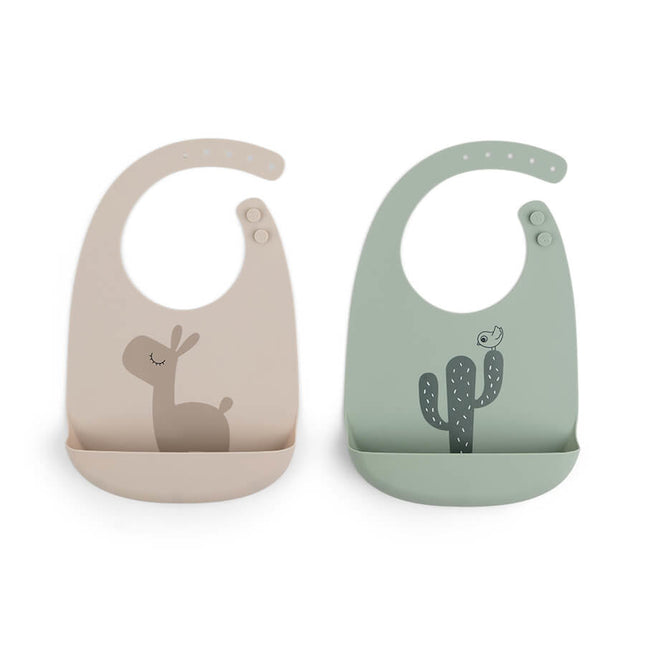Done by Deer Slabbetje Silicone Lalee Sand/Green 2st koop je bij Babywinkel
