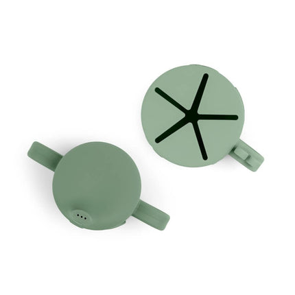 Done by Deer Snackbakje Met Drinkbeker Set Deer Friends Green koop je bij Babywinkel