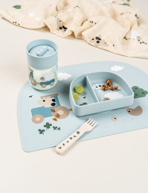 Done By Deer Stick&Stay Vakjes Kom Tiny Farm Blue koop je bij Babywinkel