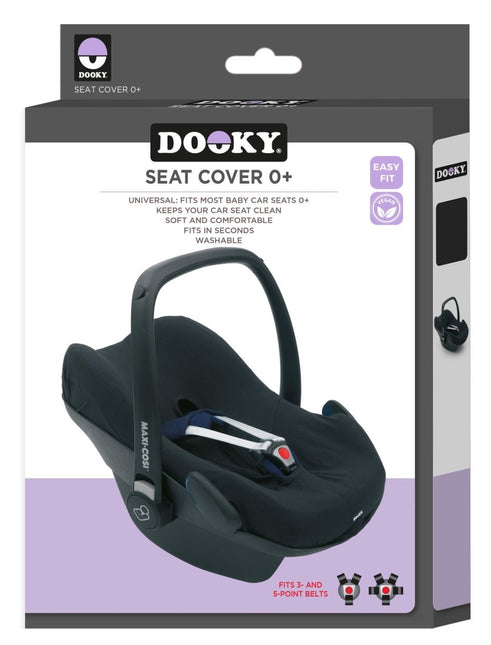 Dooky Autostoelhoes Seat Cover 0+ Zwart Uni koop je bij Babywinkel