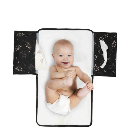 Dooky Verschoningsmat 3 In 1 Romantic Leaves Black koop je bij Babywinkel