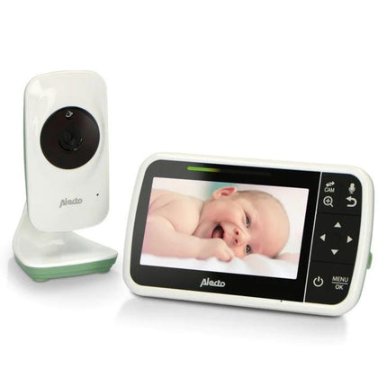 Alecto Babyfoon Dvm - 149 Met Camera En 4.3 Inch Kleurenscherm Wit/Groen koop je bij Babywinkel