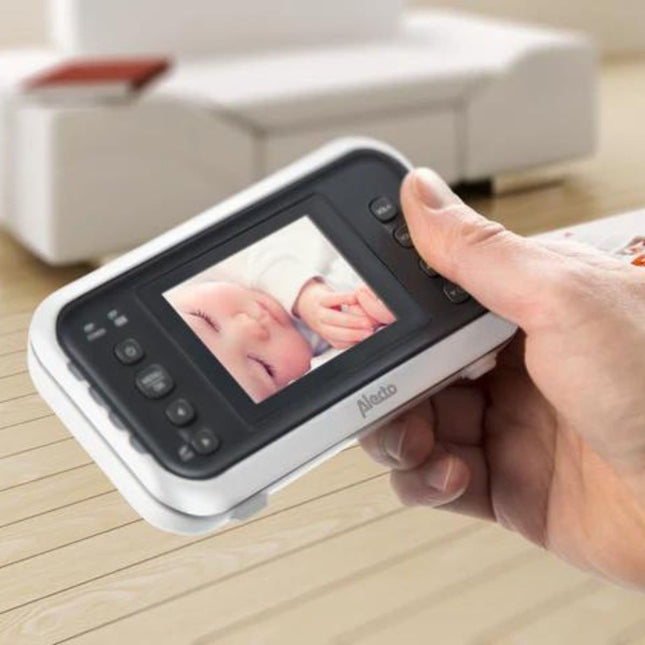 Alecto Babyfoon Dvm - 75 Met Camera En 2.4 Inch Kleurenscherm Wit/Antraciet koop je bij Babywinkel