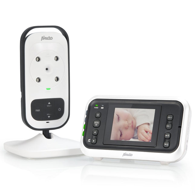 Alecto Babyfoon Dvm - 75 Met Camera En 2.4 Inch Kleurenscherm Wit/Antraciet koop je bij Babywinkel
