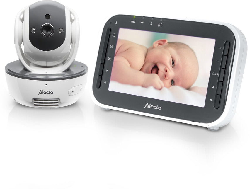 Alecto Babyfoon Dvm200M Wit/Antraciet Met Camera En 4.3 Inch Kleurenscherm koop je bij Babywinkel
