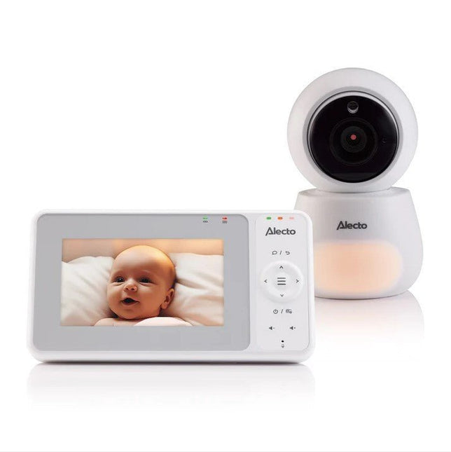 Alecto Babyfoon Dvm2043 Wit Met Camera, Groot 4.3 Inch Kleurenscherm En Nachtlampje koop je bij Babywinkel