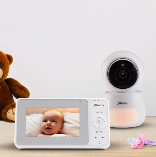 Alecto Babyfoon Dvm2043 Wit Met Camera, Groot 4.3 Inch Kleurenscherm En Nachtlampje koop je bij Babywinkel