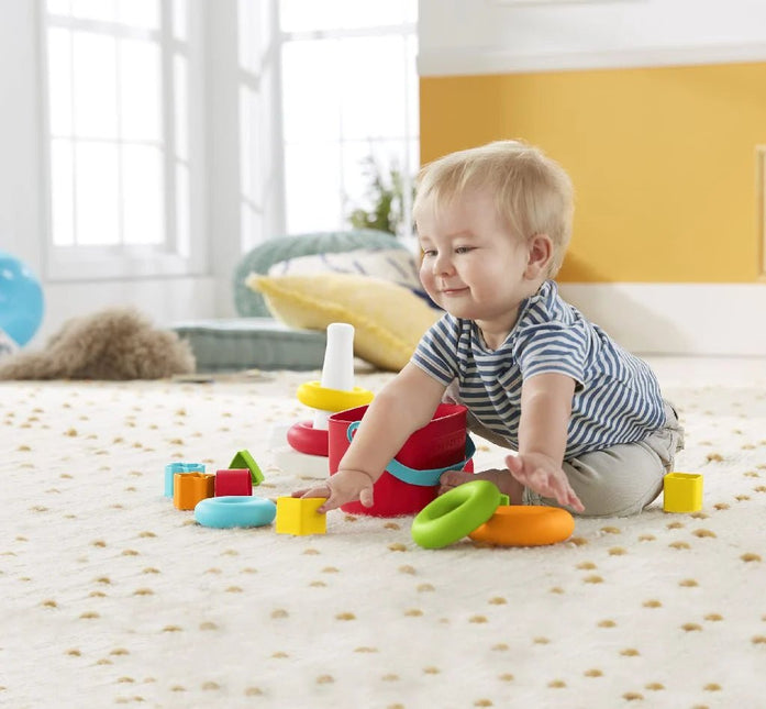 Fisher - Price Stapeltoren Met Gekleurde Ringen 6 Delig koop je bij Babywinkel