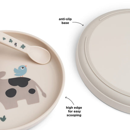 Done by Deer Babybord Tiny Farm Beige koop je bij Babywinkel
