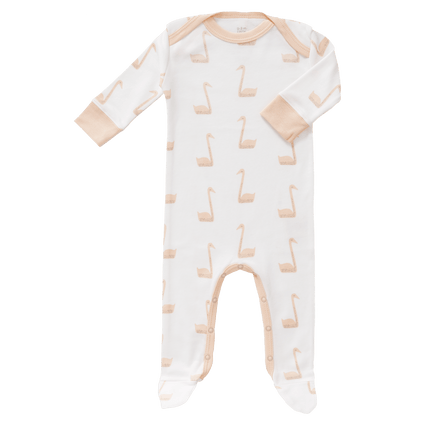 Fresk Baby Pyjama Met Voet Swan Pale Peach koop je bij Babywinkel