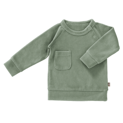 Fresk Baby Sweater Velours Forest Green koop je bij Babywinkel
