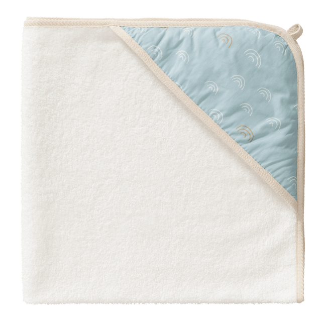 Fresk Badcape Baby Wikkel Regendruppel Ether Blue koop je bij Babywinkel