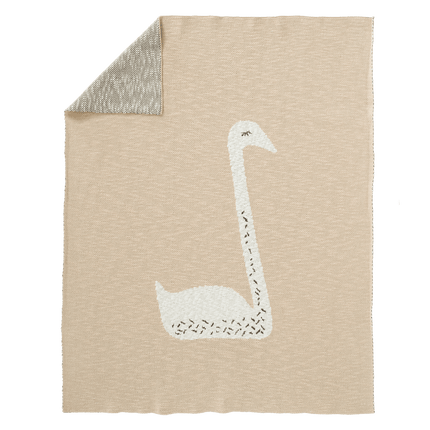Fresk Ledikantdeken Gebreid Swan Peach 100x150cm koop je bij Babywinkel
