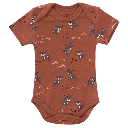 Fresk Romper Deer Korte Mouwen Amber Brown koop je bij Babywinkel
