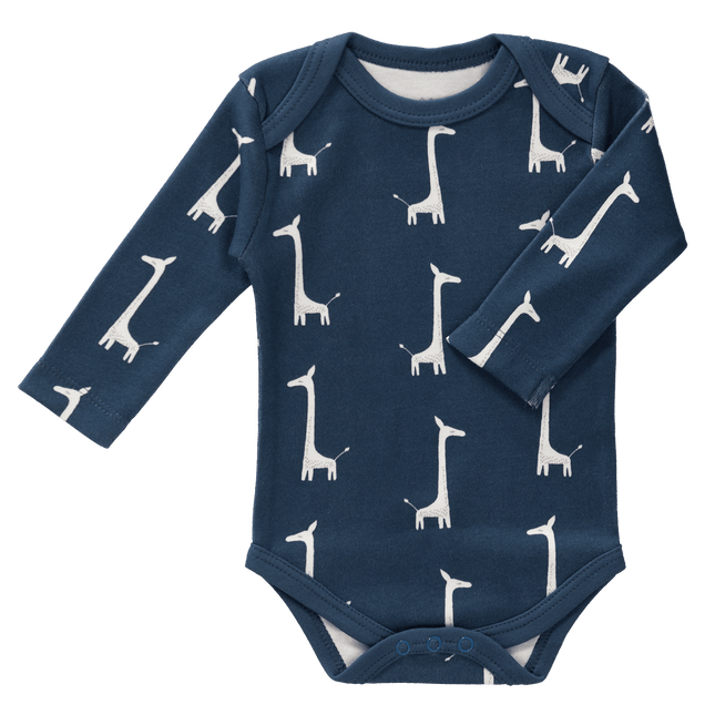 Fresk Romper Lange Mouw Giraf Indigo Blue koop je bij Babywinkel