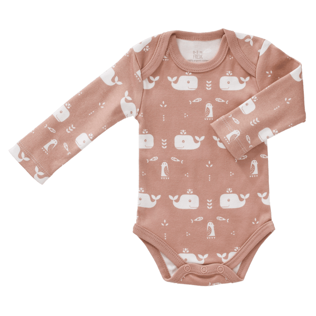 Fresk Romper Lange Mouw Whale Mellow Rose koop je bij Babywinkel