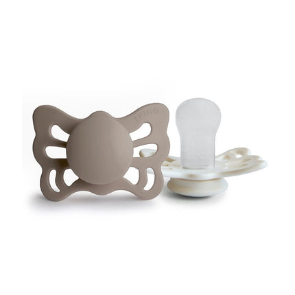 Frigg Speen Maat 1 Butterfly Anatomical Silicone - Portobello/Cream 2St koop je bij Babywinkel