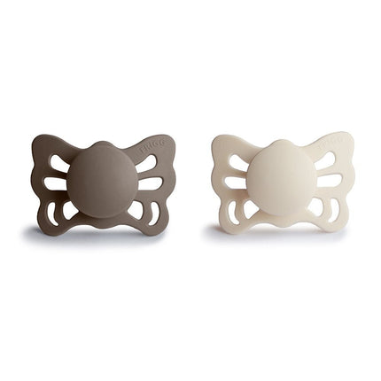 Frigg Speen Maat 1 Butterfly Anatomical Silicone - Portobello/Cream 2St koop je bij Babywinkel