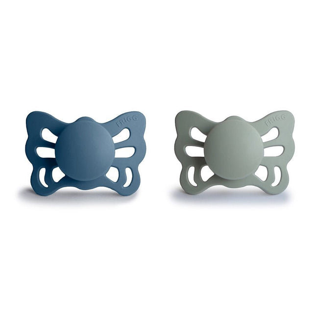 Frigg Speen Maat 1 Butterfly Ocean View/Sage Silicone 2St koop je bij Babywinkel