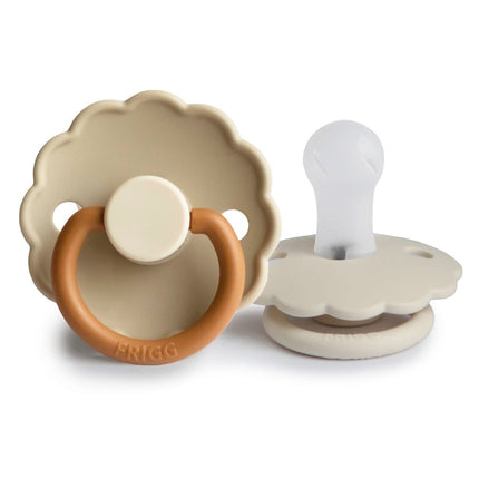 Frigg Speen Maat 1 Daisy Blooming Desert/Cream Silicone 2 - Pack koop je bij Babywinkel