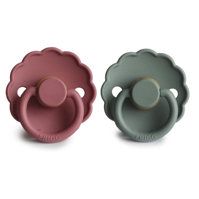 Frigg Speen Maat 1 Daisy Dusty Rose/Lily Pad Silicone 2 - Pack koop je bij Babywinkel