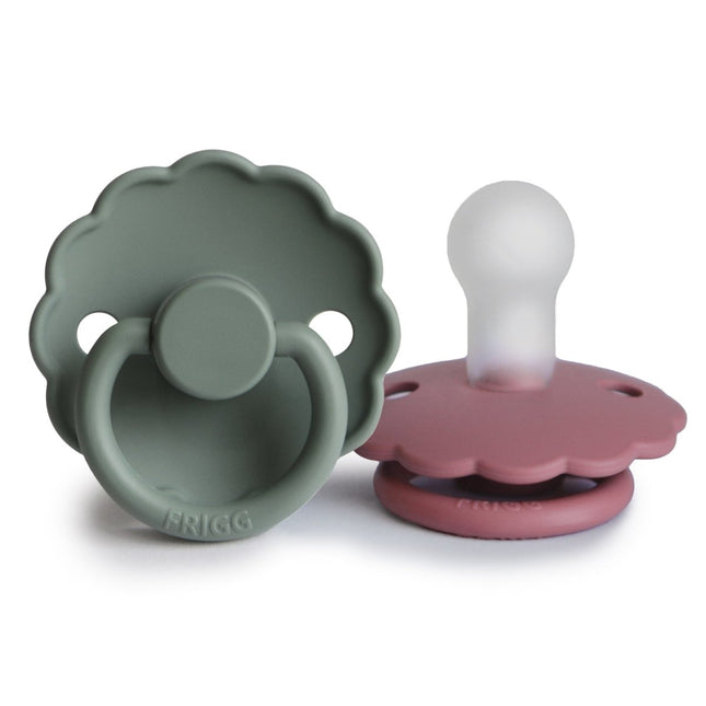 Frigg Speen Maat 1 Daisy Dusty Rose/Lily Pad Silicone 2 - Pack koop je bij Babywinkel