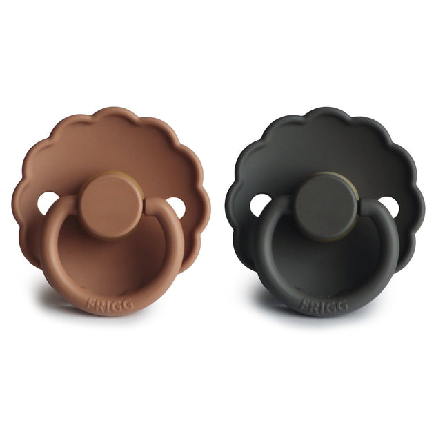 Frigg Speen Maat 1 Daisy Graph/Peach Bronze Silicone 2 - Pack koop je bij Babywinkel