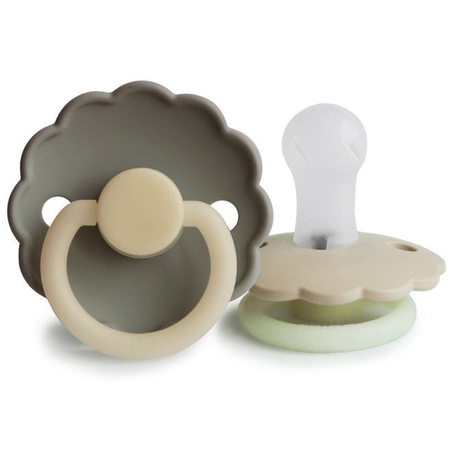 Frigg Speen Maat 1 Daisy Night Portob/Croiss Silicone 2 - Pack koop je bij Babywinkel