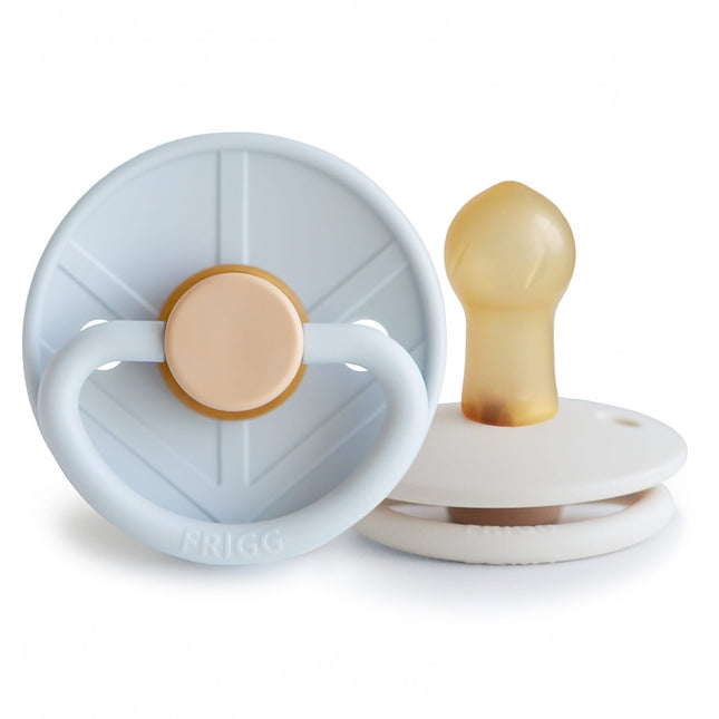 Frigg Speen Maat 1 Little Viking Powder Blue/Cream Latex 2St koop je bij Babywinkel