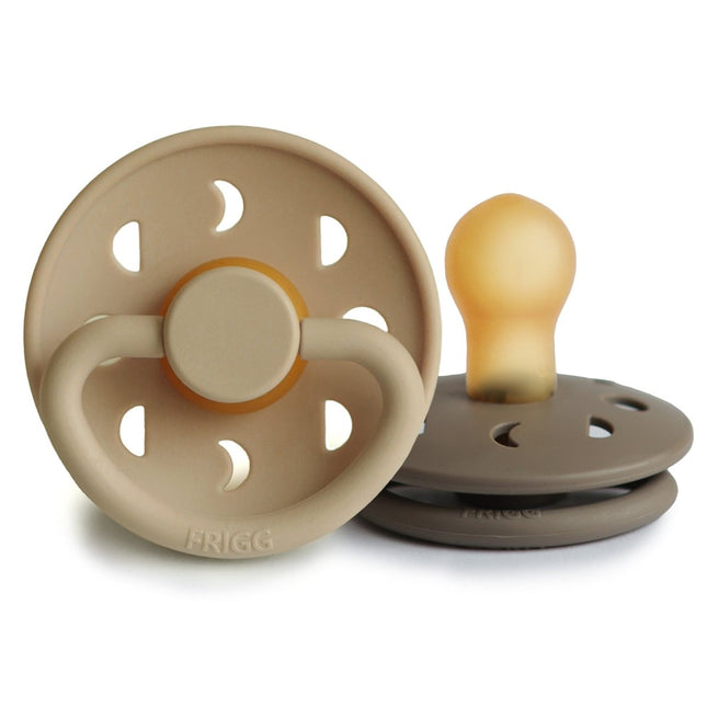 Frigg Speen Maat 1 Moon Croissant/Portobello Latex 2 - Pack koop je bij Babywinkel