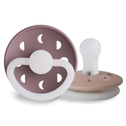 Frigg Speen Maat 1 Moon Night Tw.Mauve/Blush Silicone 2 - Pack koop je bij Babywinkel
