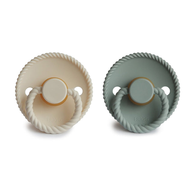 Frigg Speen Maat 1 Rope Cream/Sage Latex 2 - Pack koop je bij Babywinkel