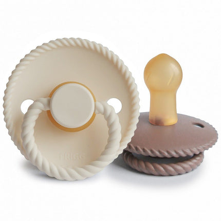 Frigg Speen Maat 1 Rope Cream/Sepia Latex 2 - Pack koop je bij Babywinkel