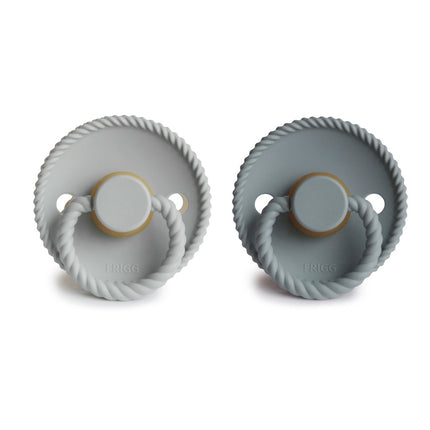 Frigg Speen Maat 1 Rope Fr.Gray/Silver Gray Latex 2 - Pack koop je bij Babywinkel