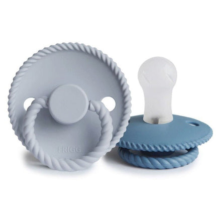 Frigg Speen Maat 1 Rope Ocean View/Powder Blue Silicone 2 - Pack koop je bij Babywinkel