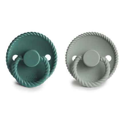 Frigg Speen Maat 1 Rope Sage/Vintage Green Silicone 2 - Pack koop je bij Babywinkel