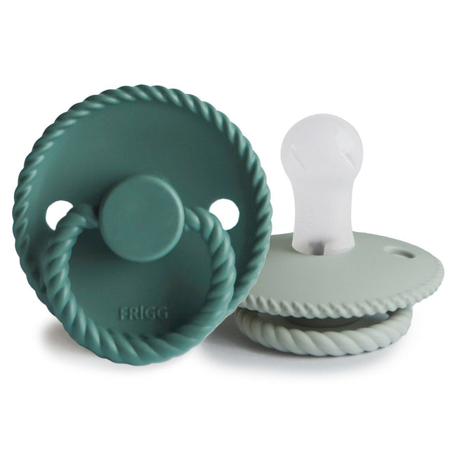 Frigg Speen Maat 1 Rope Sage/Vintage Green Silicone 2 - Pack koop je bij Babywinkel