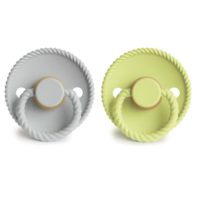 Frigg Speen Maat 1 Rope Silver Gray/Matcha Latex 2 - Pack koop je bij Babywinkel