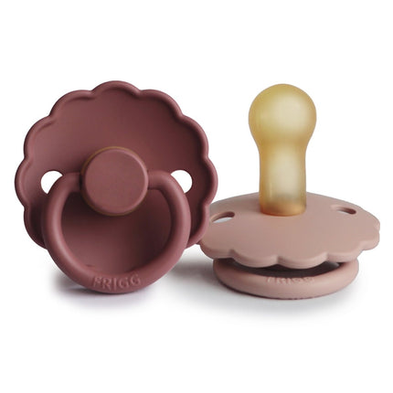 Frigg Speen Maat 2 Daisy Baby Blush/Woodchuck Latex 2 - Pack koop je bij Babywinkel