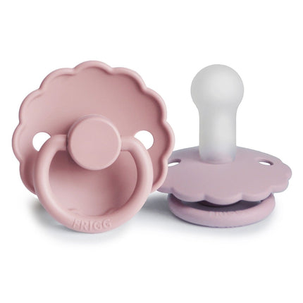 Frigg Speen Maat 2 Daisy Baby Pink/Soft Lilac Silicone 2 - Pack koop je bij Babywinkel