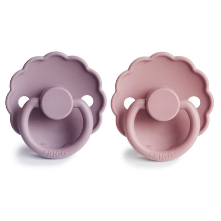 Frigg Speen Maat 2 Daisy Baby Pink/Soft Lilac Silicone 2 - Pack koop je bij Babywinkel