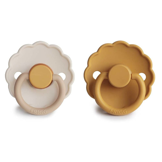 Frigg Speen Maat 2 Daisy Blooming Chamomile/H.Gold Silicone 2 - Pack koop je bij Babywinkel