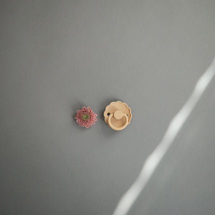 Frigg Speen Maat 2 Daisy Daffodil/Fuchsia Silicone 2 - Pack koop je bij Babywinkel